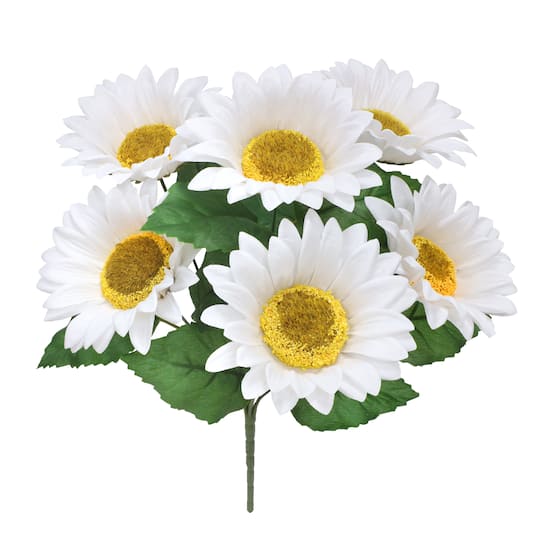 18" White Sunflower Bush by Ashland®